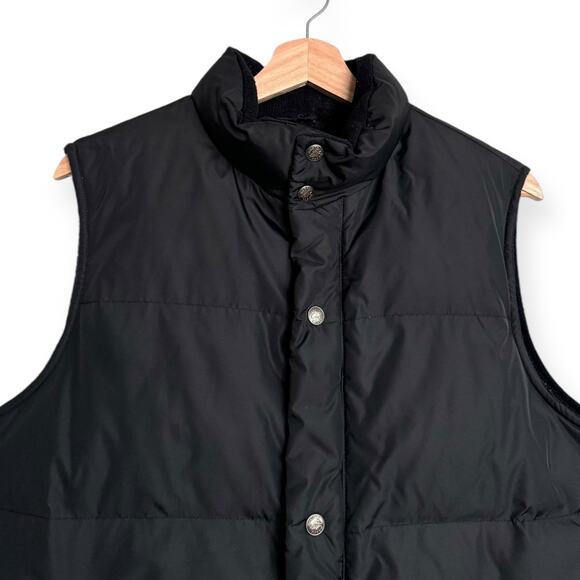 Roots Athletics Black Down Filled Fleece Lined Puffer Vest Pockets Men's Size M - Picture 3 of 9